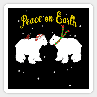 Christmas Wish For Peace On Earth Sticker